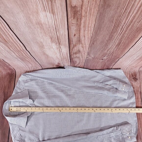 Suitsupply Mens Size 16.5L 42-7 Traveller Slim Fit LS Button Up Shirt White Blue - Picture 15 of 16